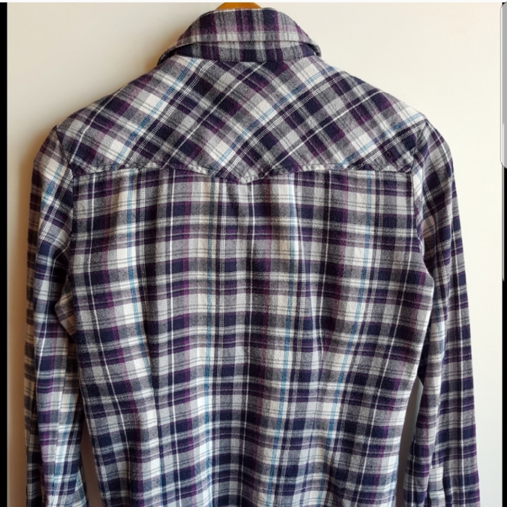 VANS S Plaid Flannel Button Down Shirt Size Small - Picture 5 of 5